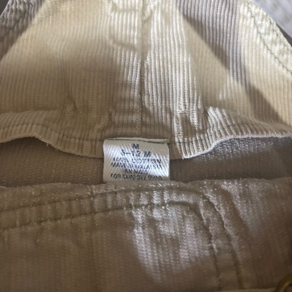 Beige Corduroy Kids Overalls - Picture 3 of 5